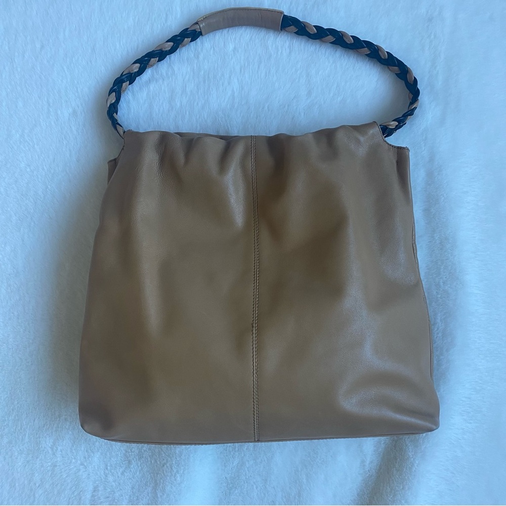 NICOLI Tan Leather Tote Bag